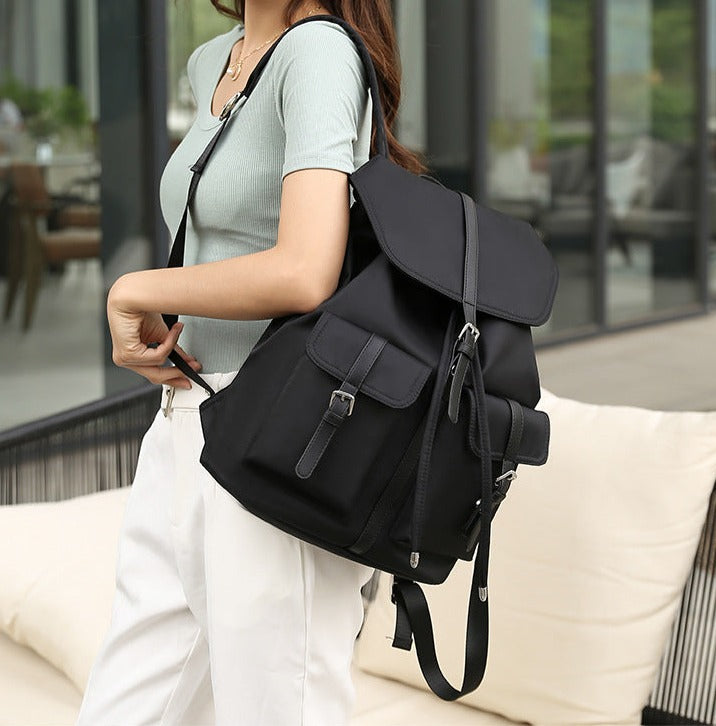 Sac à Dos Ordinateur Femme Design Noir BagWay - Main Image