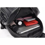 Sac à dos en cuir noir pour femme
