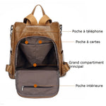 Sac à dos en cuir nœud papillon