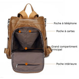Sac à dos en cuir nœud papillon
