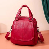 sac à dos femme cuir chic rouge