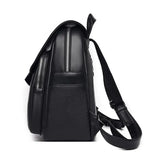 Sac à dos en cuir noir pour femme