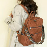 Grand sac à dos cuir vintage