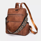 Grand sac à dos cuir vintage