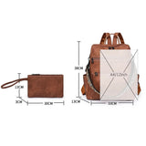 Grand sac à dos cuir vintage
