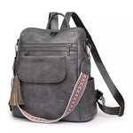 Grand sac à dos en similicuir pour femme