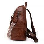 Grand sac à dos en similicuir pour femme