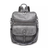 Grand sac à dos en cuir oldschool