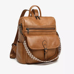 Grand sac à dos en cuir oldschool