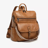Grand sac à dos en cuir oldschool