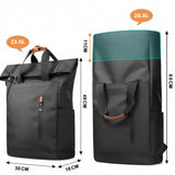 Sac à dos roll top noir pc 15,6 pouces