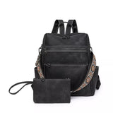 Grand sac à dos cuir vintage