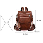 Grand sac à dos en similicuir pour femme