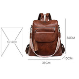 Grand sac à dos en similicuir pour femme