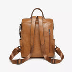 Grand sac à dos en cuir oldschool