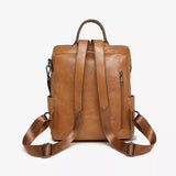 Grand sac à dos en cuir oldschool