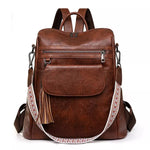 Grand sac à dos en similicuir pour femme
