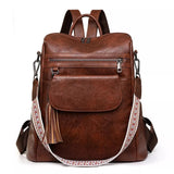 Grand sac à dos en similicuir pour femme