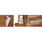 Grand sac à dos en cuir oldschool