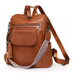 Grand sac à dos en similicuir pour femme