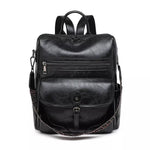 Grand sac à dos en cuir oldschool